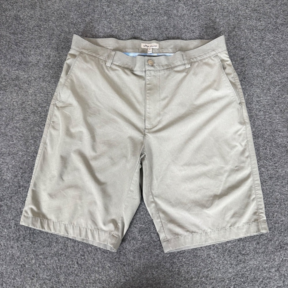 Peter Millar Shackleford Mens 34 Grey Hybrid Shorts Performance Stretch Golf